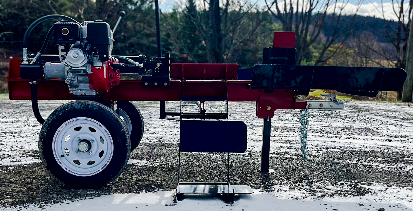 Small Log Splitter with manual Log Lift and table grate