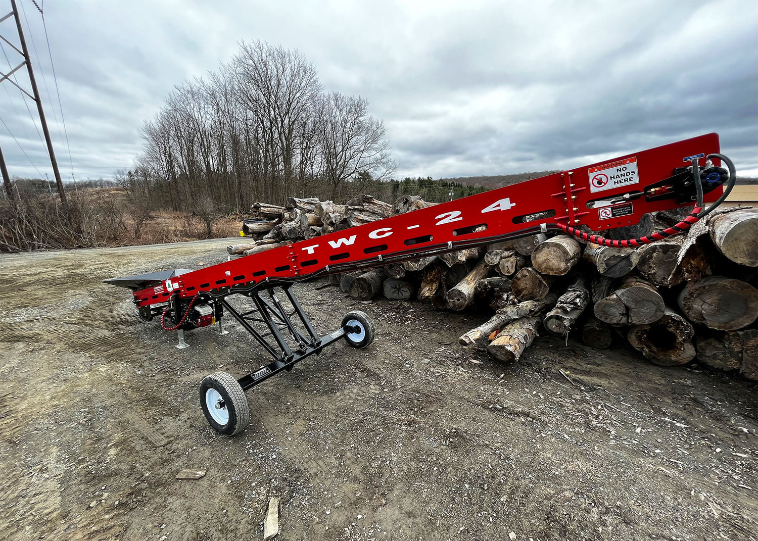 24 foot firewood conveyor