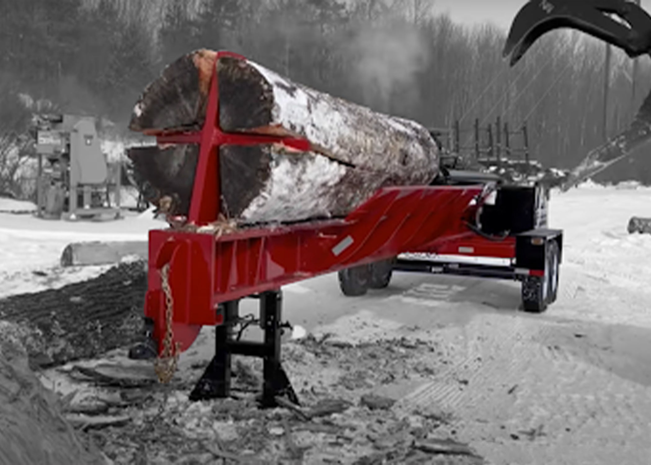 Split Log Stack How to Split Really Big Logs – Timberwolf Firewood Processing Equipment