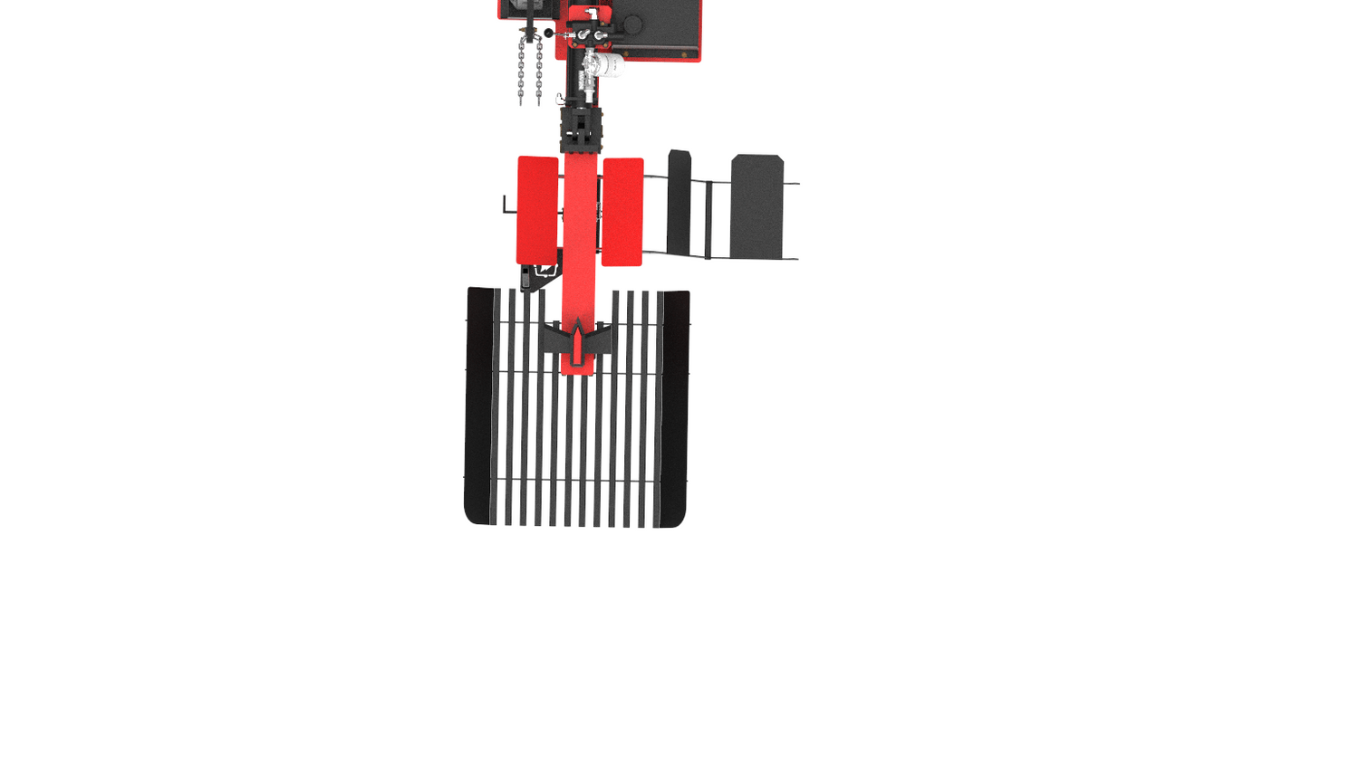 Tractor log splitter with a table grate