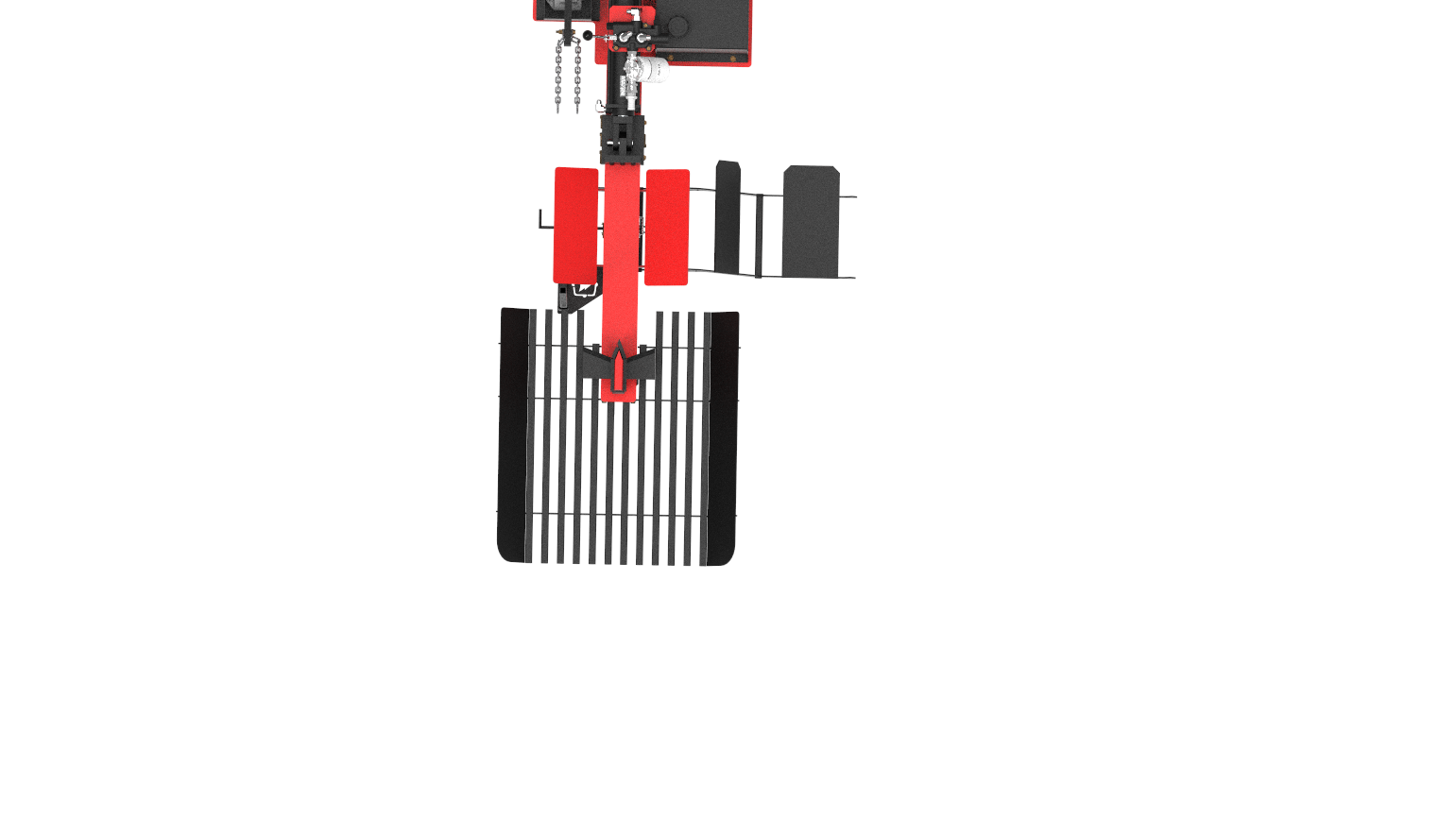 Tractor log splitter with a table grate