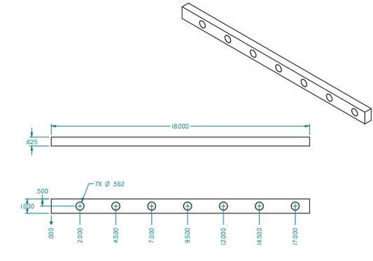 Alpha 5/8" Push Block Shim