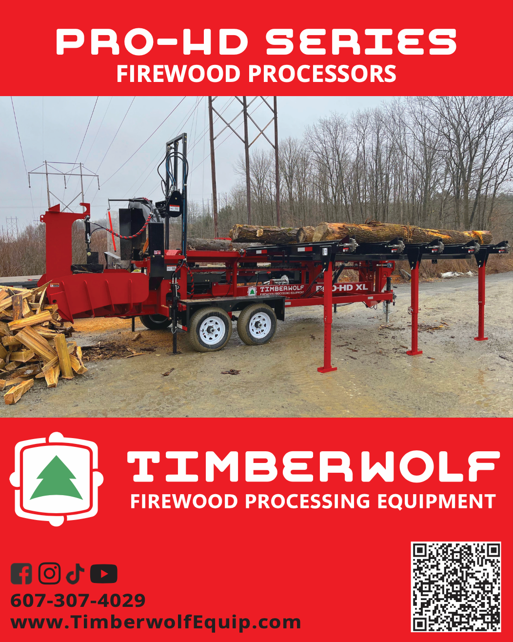 Timberwolf Firewood Processing Equipment Pro-HD Series Firewood Processors Technical Specifications Brochure
