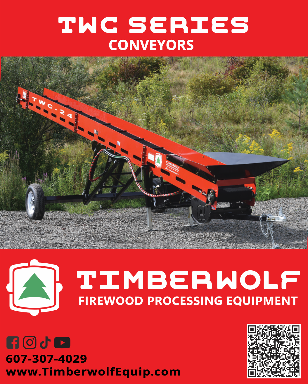 Timberwolf Firewood Processing Equipment TWC Series Conveyors Technical Specifications Brochure Download 