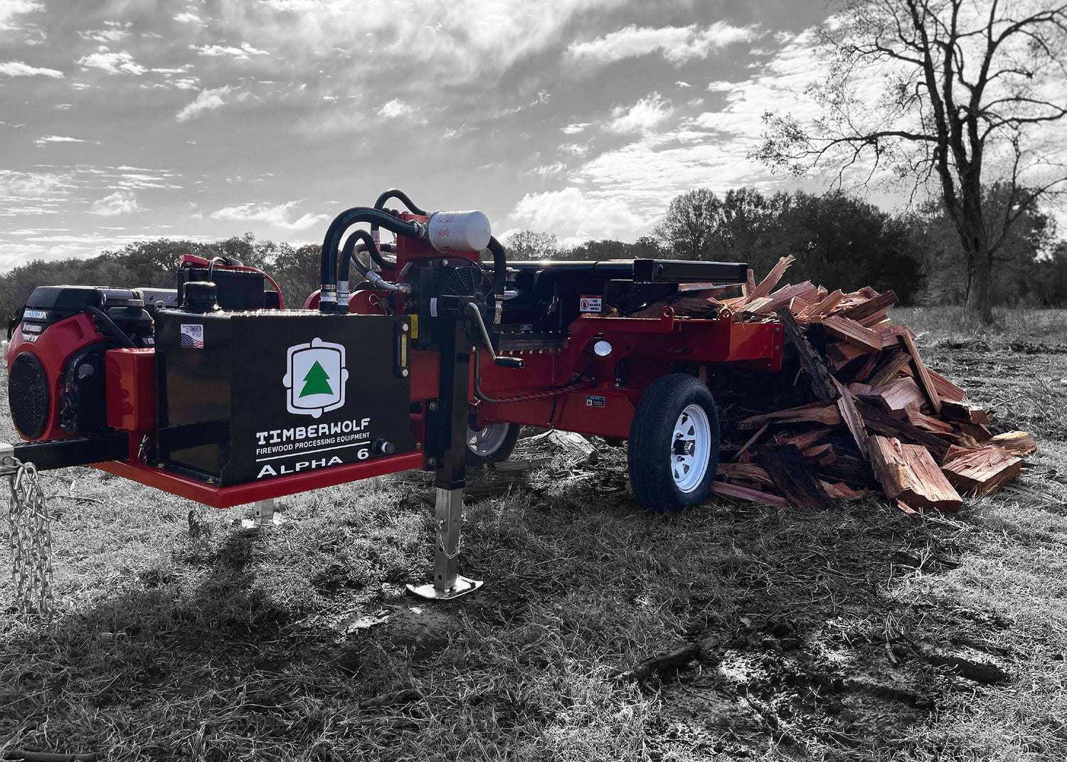 Transportable Commercial wood splitter with dual jacks